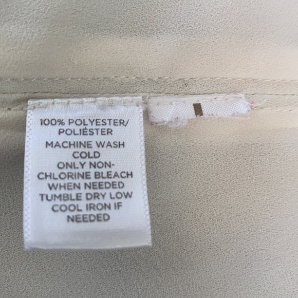 LOFT Petites, All-Season, Semi-Sheer, Dressy Sleeveless Blouse, Off-White XSP - Picture 6 of 9